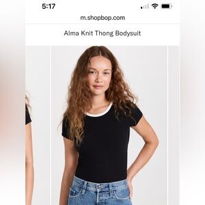 Reformation Alma Knit Thong Bodysuit